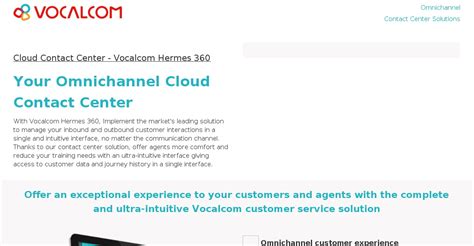 vocalcom hermes cloud|Cloud Contact Center solution .